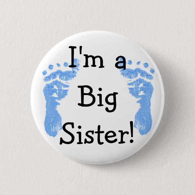 Badge Rond 5 Cm Je suis une grande soeur ! (Devant)