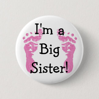 Badge Rond 5 Cm Je suis une grande soeur !