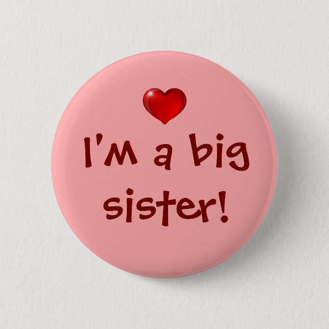 Badge Rond 5 Cm Je suis une grande soeur ! (Devant)