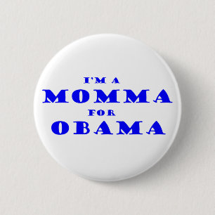 Badge Rond 5 Cm Je suis une maman pour Obama
