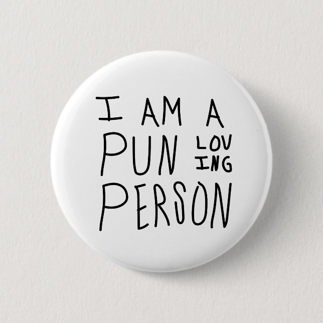 Badge Rond 5 Cm Je suis une personne affectueuse de calembour (Devant)
