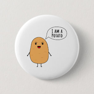 Badge Rond 5 Cm Je suis une pomme de terre