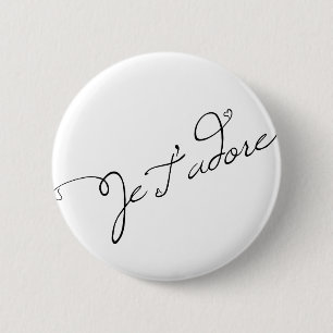 Badge Rond 5 Cm Je T adore