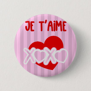 Badge Rond 5 Cm Je t’aime.