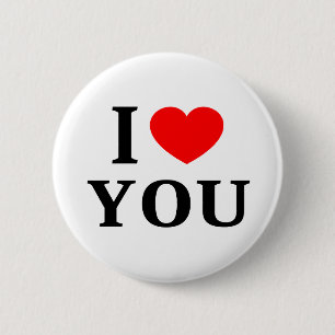 BADGE ROND 5 CM JE T'AIME JE T'AIME JE T'AIME