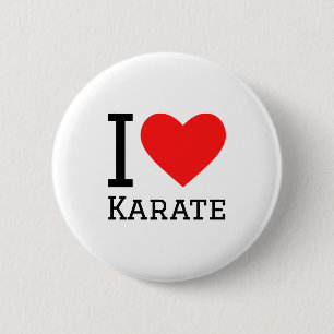 Badge Rond 5 Cm Je T'aime Karaté T Shirt