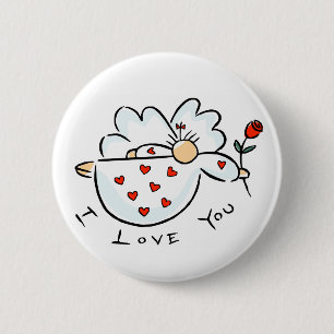 Badge Rond 5 Cm Je T'Aime Le Cadeau