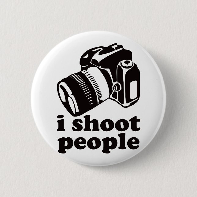 Badge Rond 5 Cm Je tire des personnes ! (Devant)