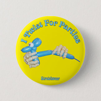 Badge Rond 5 Cm Je tords pour les mains et le chien de ballon de
