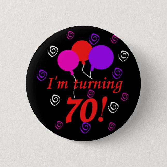 Badge Rond 5 Cm Je tourne 70 (Devant)