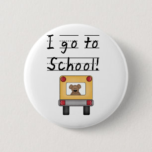 Badge Rond 5 Cm Je vais à l'école