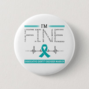 Badge Rond 5 Cm Je vais bien Dissociative Identité Trouble Guerrie