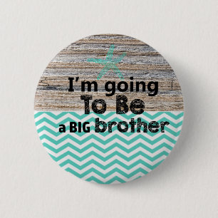 Badge Rond 5 Cm Je vais être un baby shower de bouton de frère