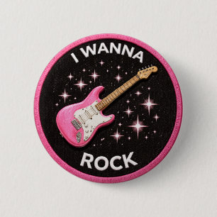 Badge Rond 5 Cm Je veux rocker