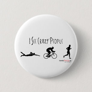 Badge Rond 5 Cm Je vois les personnes folles