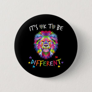 Badge Rond 5 Cm Je vois tes vraies couleurs Lion Sensibilisation s
