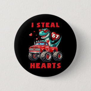 Badge Rond 5 Cm Je vole des cœurs 67 Saint-Valentin 67 Meme 6 7 T-