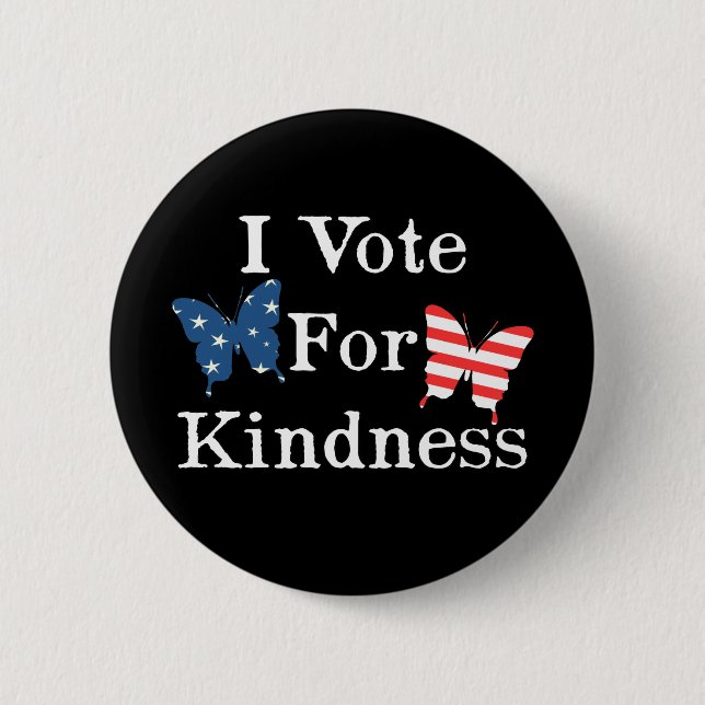 Badge Rond 5 Cm Je vote pour la gentillesse (Devant)