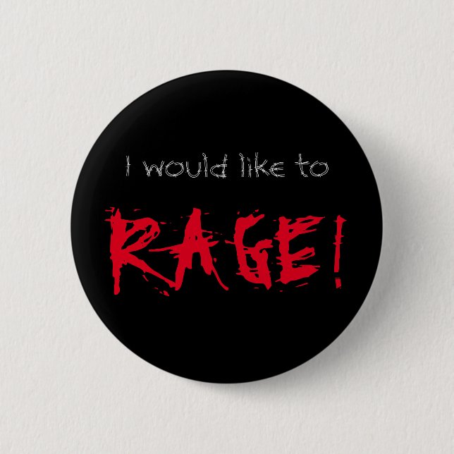 Badge Rond 5 Cm Je voudrais faire rage D&D barbare (Devant)