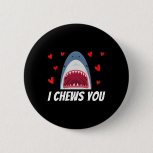 Badge Rond 5 Cm Je Vous Montre Drôle Valentines Jour Requin Couple