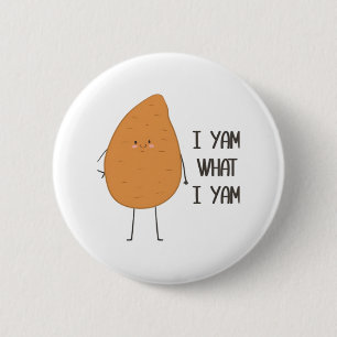 Badge Rond 5 Cm Je Yam Ce Que Je Yam ! Super Yam Vegetable Pun