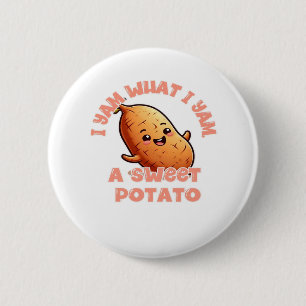 Badge Rond 5 Cm Je Yam Ce Que Je Yam, Un Classique De Pomme De Ter