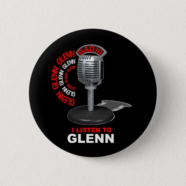 Badge Rond 5 Cm J'écoute Glenn Beck (Devant)