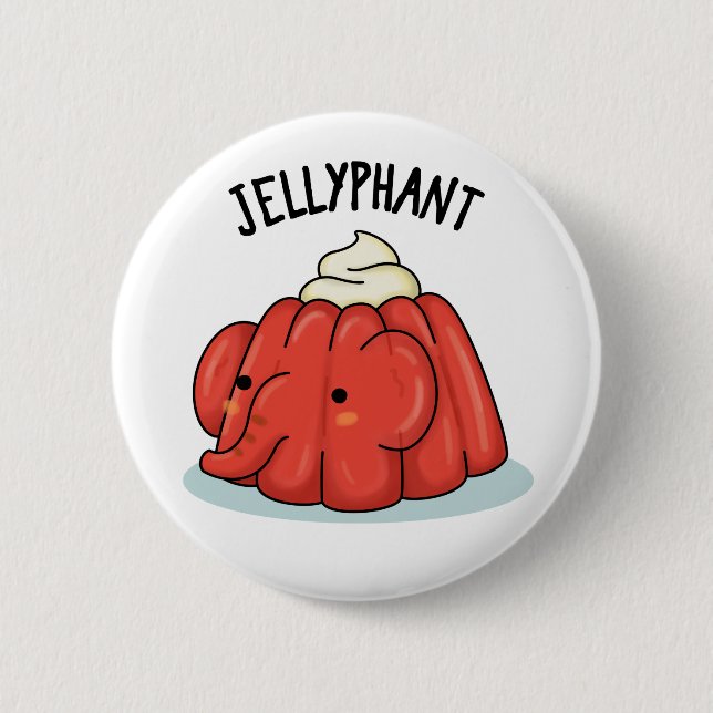 Badge Rond 5 Cm Jellyphant Funny Elephant Jelly Pun (Devant)