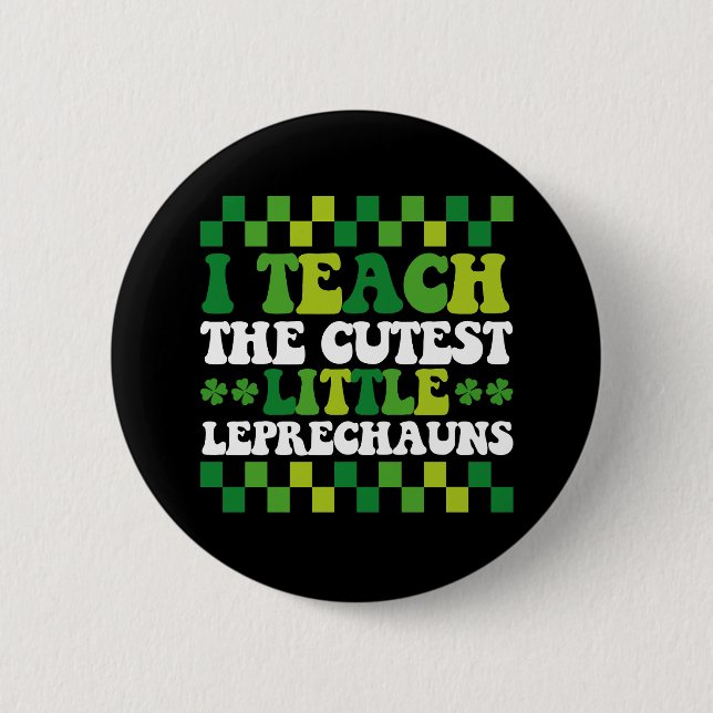 Badge Rond 5 Cm J'enseigne aux lutins les plus mignons professeur (Devant)