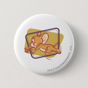 Badge Rond 5 Cm Jerry Running Peur
