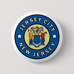 Badge Rond 5 Cm Jersey City New Jersey