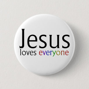 Badge Rond 5 Cm Jésus aime tous