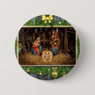 Badge Rond 5 Cm Jesus born