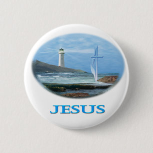 Badge Rond 5 Cm Jésus chrétien