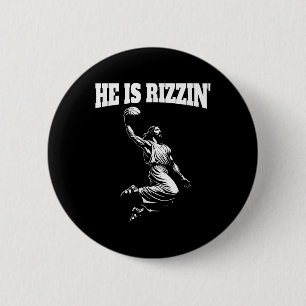 Badge Rond 5 Cm Jésus Dunking Mème Ciel Basketball Dunk Il Est Ri
