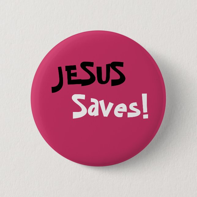 Badge Rond 5 Cm Jésus économise ! (Devant)