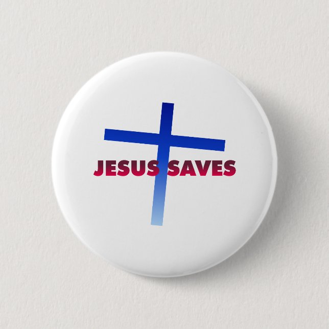 Badge Rond 5 Cm Jésus économise (Devant)