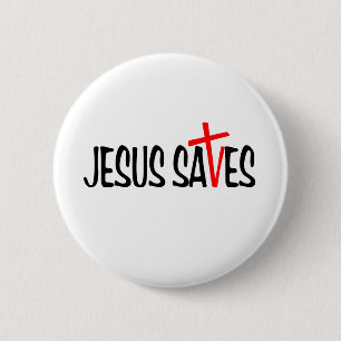 Badge Rond 5 Cm Jésus économise