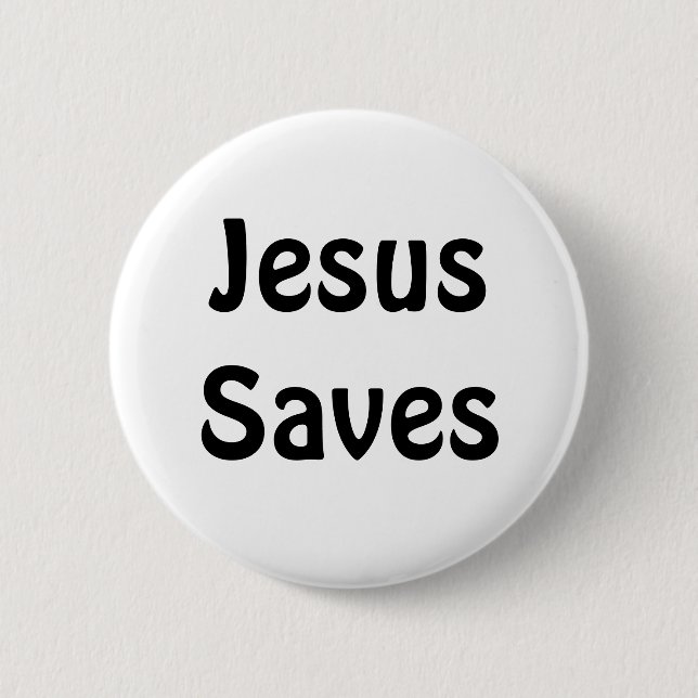 Badge Rond 5 Cm Jésus économise (Devant)