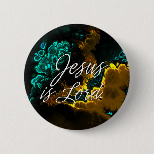 Badge Rond 5 Cm Jésus est bouton du seigneur 1AA