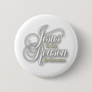 Badge Rond 5 Cm Jésus est la raison de la saison