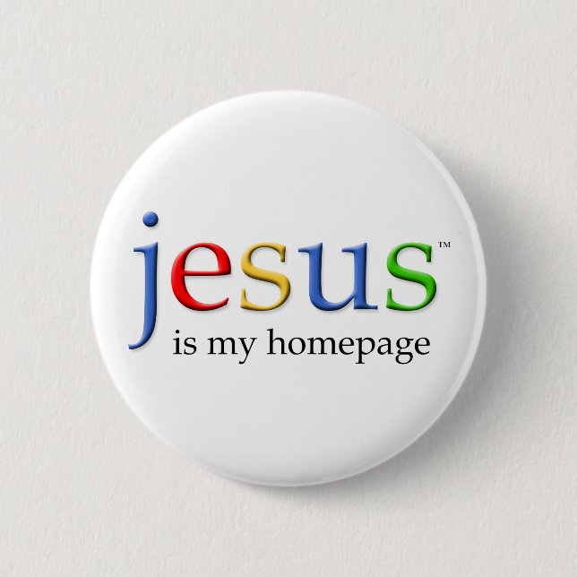 Badge Rond 5 Cm Jésus est ma page d'accueil (Devant)