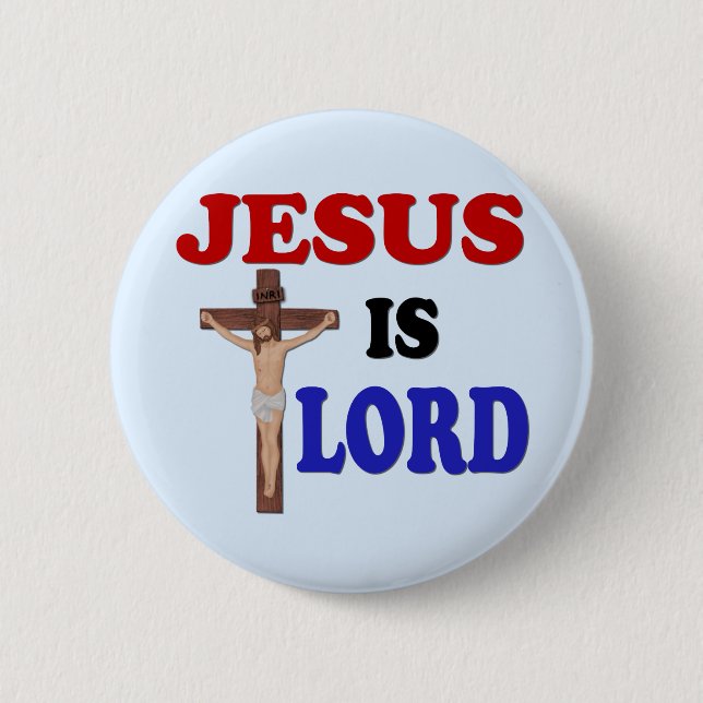 BADGE ROND 5 CM JÉSUS EST SEIGNEUR (Devant)