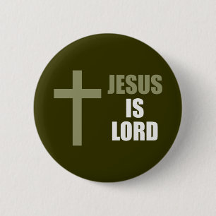 Badge Rond 5 Cm Jésus est Seigneur et Sauveur et lumière