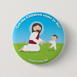 Badge Rond 5 Cm Jésus et enfant
