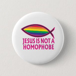 Badge Rond 5 Cm Jésus n'est pas un homophobe