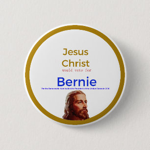 Badge Rond 5 Cm Jésus pour Bernie