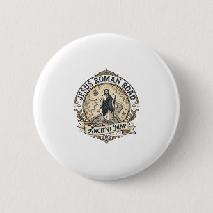Badge Rond 5 Cm Jésus Route Romaine Carte Ancienne Jésus Route Rom