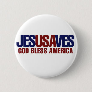 Badge Rond 5 Cm Jésus sauve