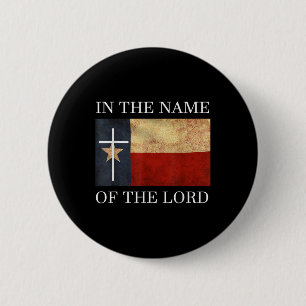 Badge Rond 5 Cm Jésus Texas chrétien